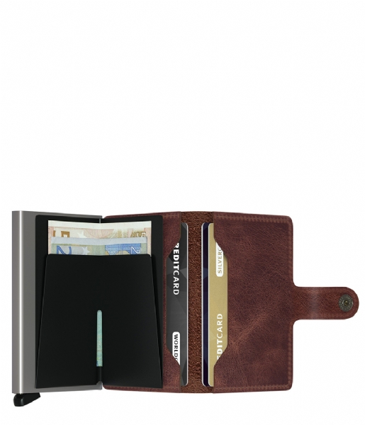 Secrid Pasjes portemonnee Miniwallet Vintage vintage brown